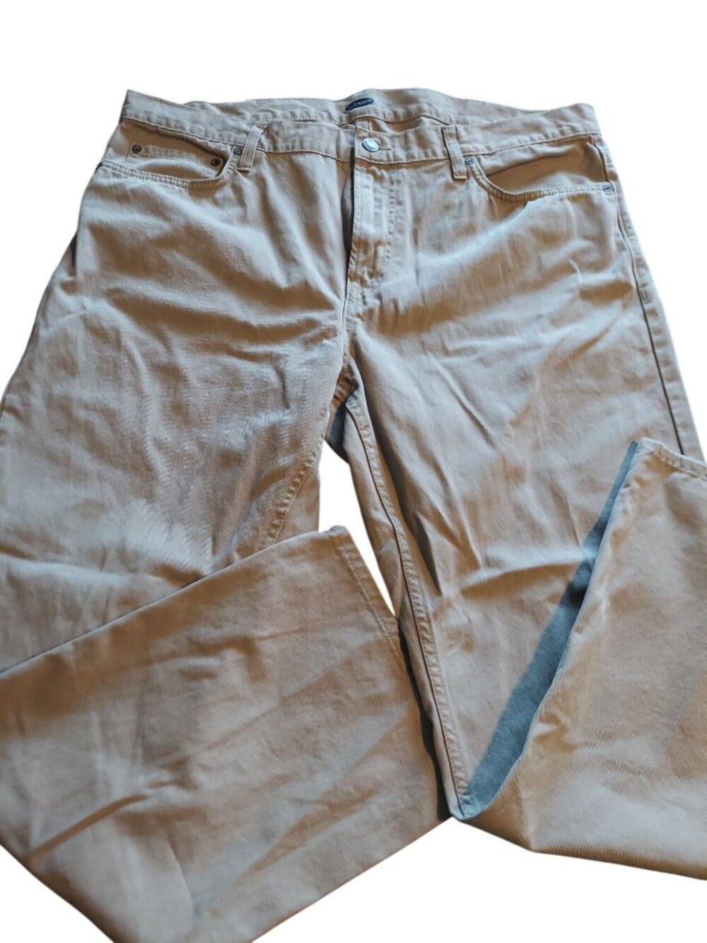Old Navy Mens Khaki Straight Leg Pants 40x30 Cotton Casual Wear 1474